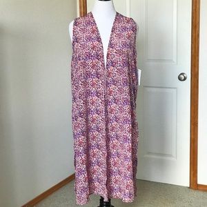 SALE! LuLaRoe Med JOY Duster Vest CORAL & Magenta